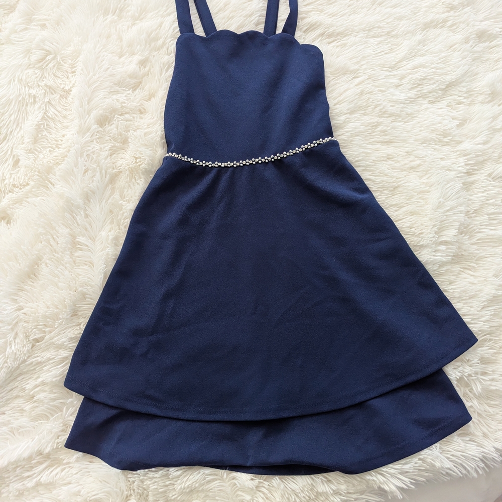 Elegant Navy Blue Kids Dress